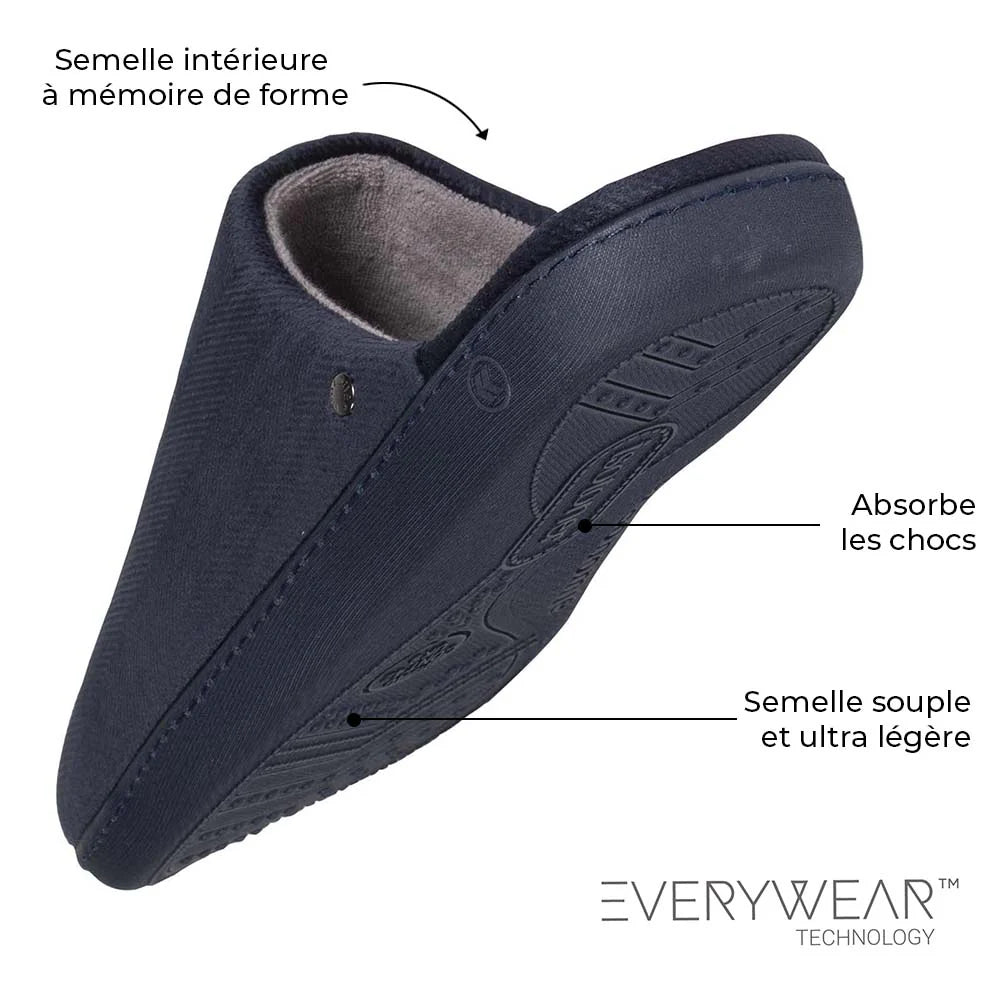 Chaussons mules ergonomique | 98032 Noir