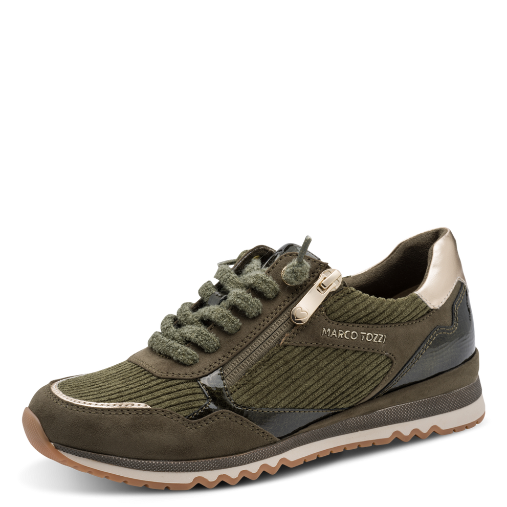 Marco Tozzi – Baskets à zip Khaki | 2-23703-47-726