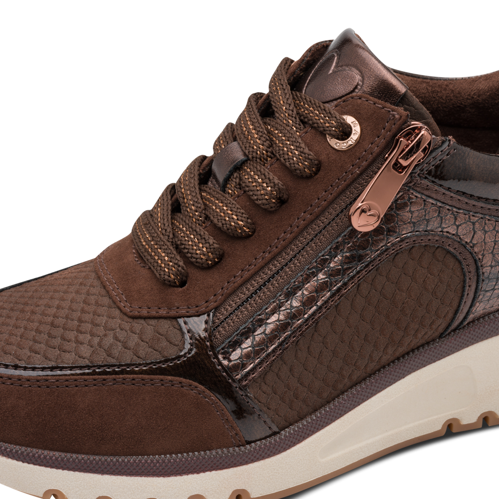 Marco Tozzi – Baskets à zip Choco Comb | 2-23767-45-353