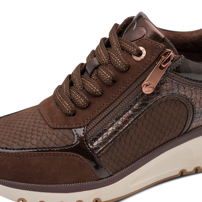 Marco Tozzi – Baskets à zip Choco Comb | 2-23767-45-353