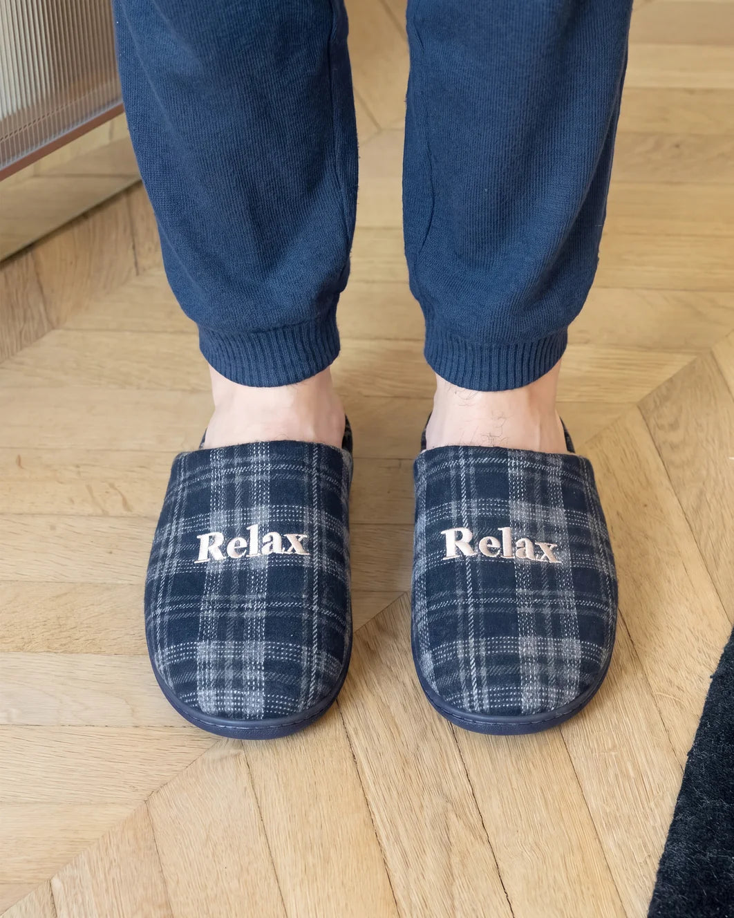 Chaussons mules homme Isotoner | Marine | 98032